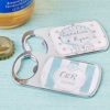 Personalized Silver Bottle Opener with Epoxy Dome - Beach Tides