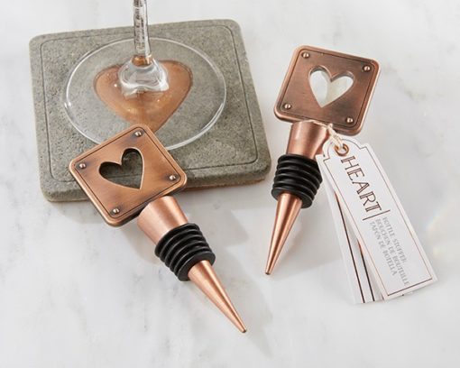 Copper Heart Bottle Stopper