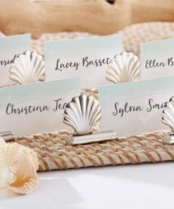 Silver Seashell Place Card Holder (Set of 6)