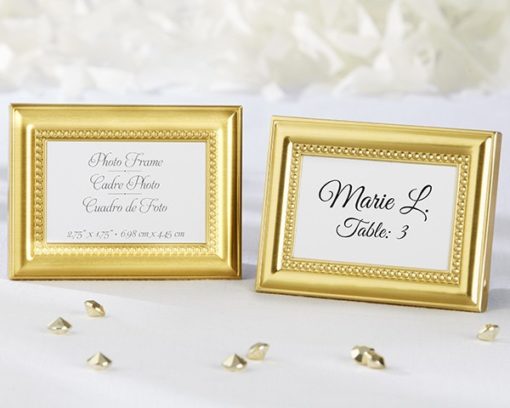 Beautifully Beaded Gold Photo Frame/Place Holder