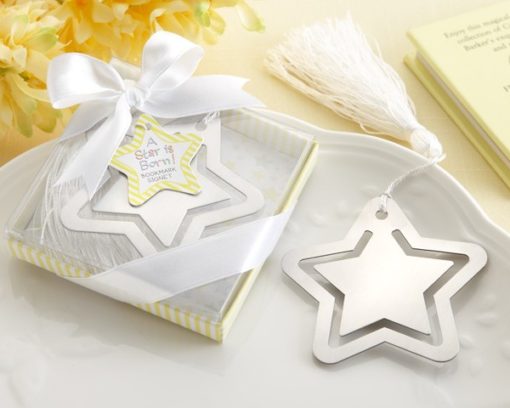 "A Star is Born!" Metal Bookmark with White-Silk Tassel
