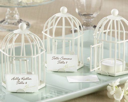 "Spring Song" Birdcage Tealight/Place Card Holder