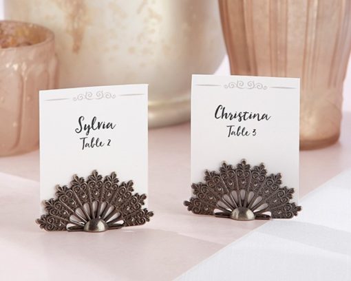 Antiqued Fan Place Card Holder (Set of 6)