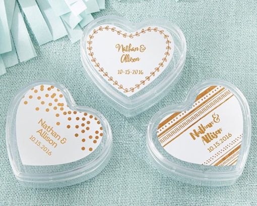 Heart Favor Container - Copper Foil (Set of 12)