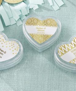 Heart Favor Container - Gold Foil (Set of 12)