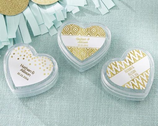 Heart Favor Container - Gold Foil (Set of 12)