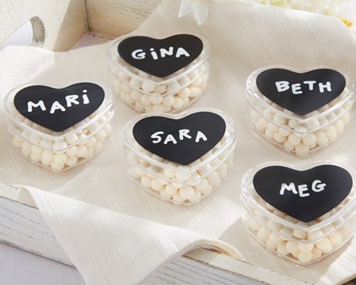 DIY Design Chalk Heart Labels & Heart Favor Holder (Set of 12)