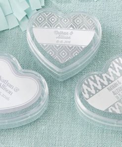 Heart Favor Container - Silver Foil (Set of 12)