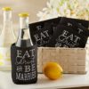 "Eat, Drink & Be Married" Collapsible Insulated Can Holder (Set of 12)