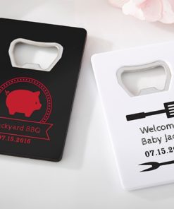 Personalized Credit Card Bottle Opener - BBQ (Black or White)