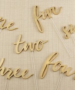 Gold Calligraphy Table Numbers (1-6)