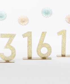 Gold Glitter Acrylic Table Numbers (13-18)