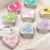 "Mint For You" Brushed-Metal Heart-Shaped Mint Tin - Baby (Available Personalized)