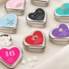 "Mint For You" Brushed-Metal Heart-Shaped Mint Tin - Birthday (Available Personalized)