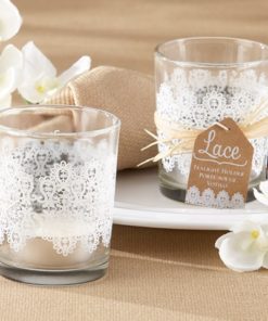 "Lace" Glass Tealight Holder (Set of 4)