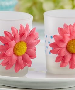 "Daisy Delight" Gerbera Daisy Tea Light Holder (Set of 4)