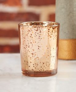 Copper Mercury Glass Tealight Holder (Set of 4)