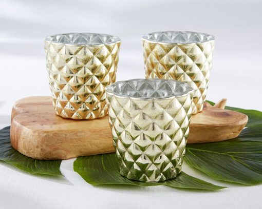 Textured Gold Votive Holder (Set of 4)