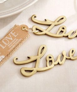 Love Antique Gold Bottle Opener