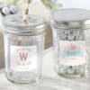 Personalized Glass Mason Jar - Kate's Rustic Bridal Shower Collection (Set of 12)