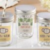 Personalized Glass Mason Jar - Kate's Born To Be Wild Baby Shower Collection (Set of 12)
