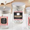 Personalized Glass Mason Jar - BBQ (Set of 12)