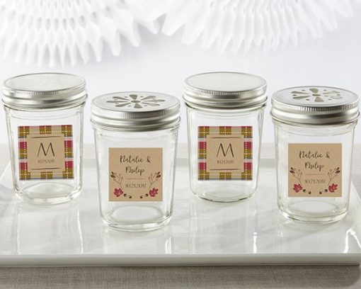Personalized Glass Mason Jar - Fall (Set of 12)