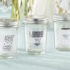 Personalized Glass Mason Jar - Silver Foil (Set of 12)