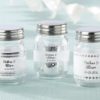 Personalized Mini Mason Jar - Silver Foil (Set of 12)