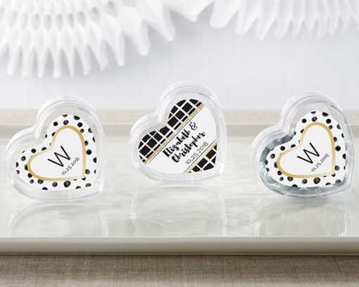 Heart Favor Container - Modern Classic (Set of 12) (Available Personalized)
