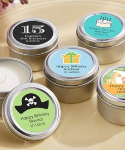 Travel Candle Tin - Birthday (Available Personalized)