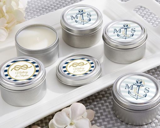 Personalized Travel Candle - Kate's Nautical Wedding Collection