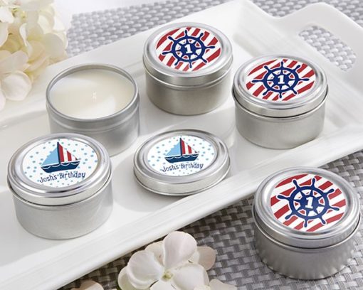 Personalized Travel Candle - Kate's Nautical Birthday Collection