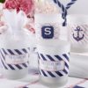 Personalized Frosted Glass Votive - Kate's Nautical Bridal Shower Collection