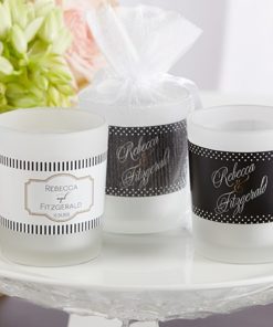 Personalized Frosted Glass Votive - Classic