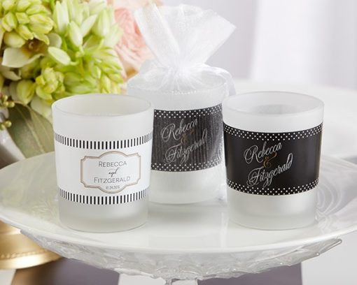 Personalized Frosted Glass Votive - Classic