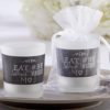Personalized Frosted Glass Votive - Eat, Drink & Be Married