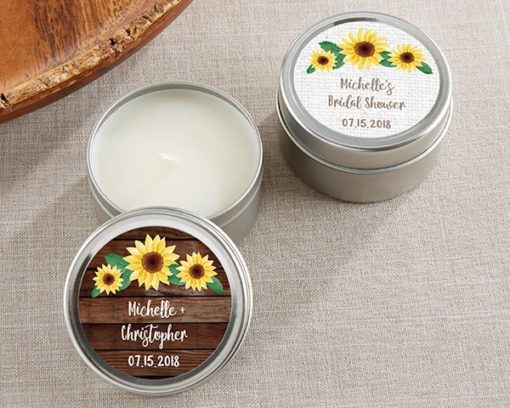 Personalized Travel Candle - Sunflower