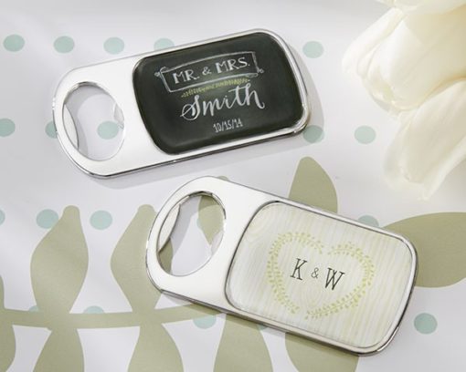 Personalized Bottle Opener with Epoxy Dome - Kate's Rustic Wedding Collection