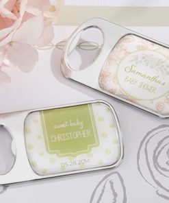 Personalized Bottle Opener with Epoxy Dome - Kate's Rustic Baby Shower Collection