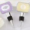 Personalized Bottle Stopper With Epoxy Dome - Baby Shower