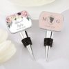 Personalized Bottle Stopper with Epoxy Dome - English Garden