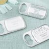 Personalized Silver Bottle Opener with Epoxy Dome - Silver Foil
