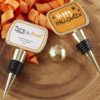 Personalized Gold Bottle Stopper with Epoxy Dome - Halloween