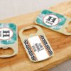 Personalized Gold Bottle Opener with Epoxy Dome - Tropical Chic