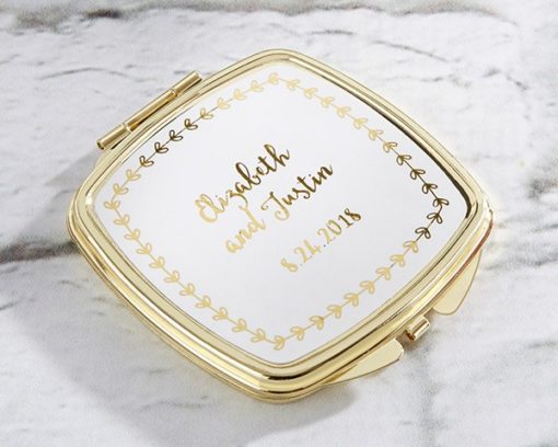 Personalized Gold Compact - Gold Foil
