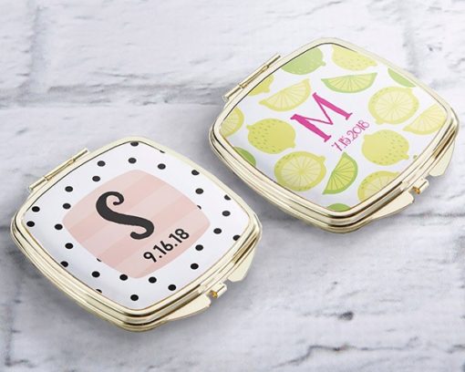 Personalized Gold Compact - Monogram