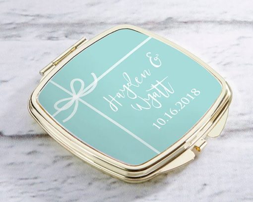 Personalized Gold Compact - Something Blue