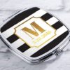 Personalized Silver Compact - Classic Wedding