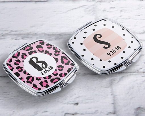 Personalized Silver Compact - Monogram
